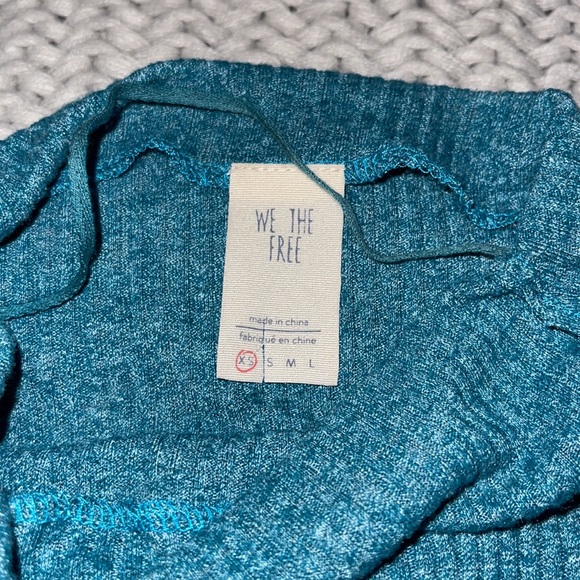 Free People // We The Free Madeline Ribbed Blue Top NWOT🌛 - Picture 4 of 10